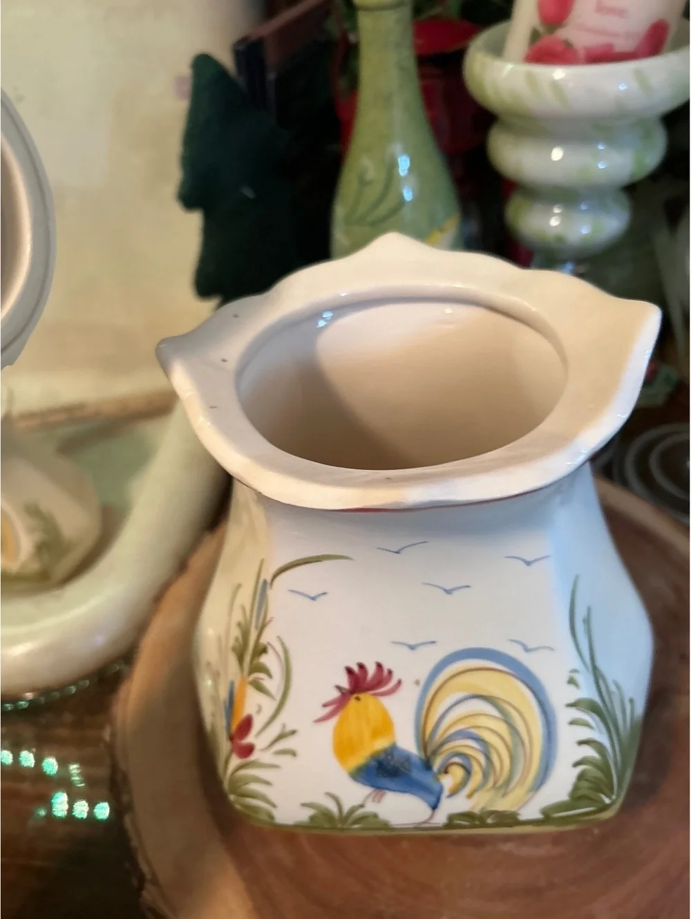 Vintage J. Willfred Ceramic Rooster Cookie Jar Made in Portugal